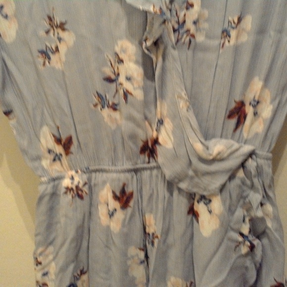 Aqua Floral High Low Skirt Dress in Small - Picture 4 of 7